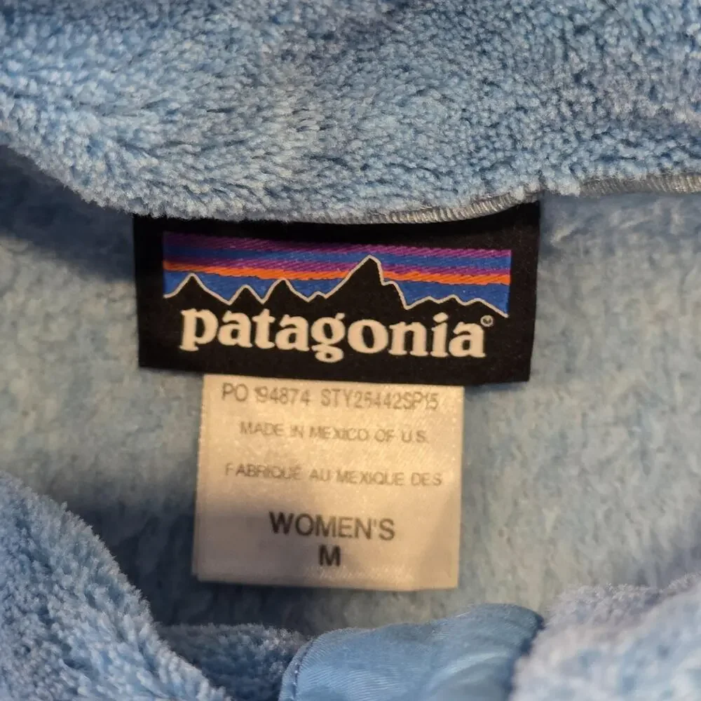 Patagonia Re-Tool Snap-T Pullover Jacket‎ Womens M Blue Polartec Thermal Fleece